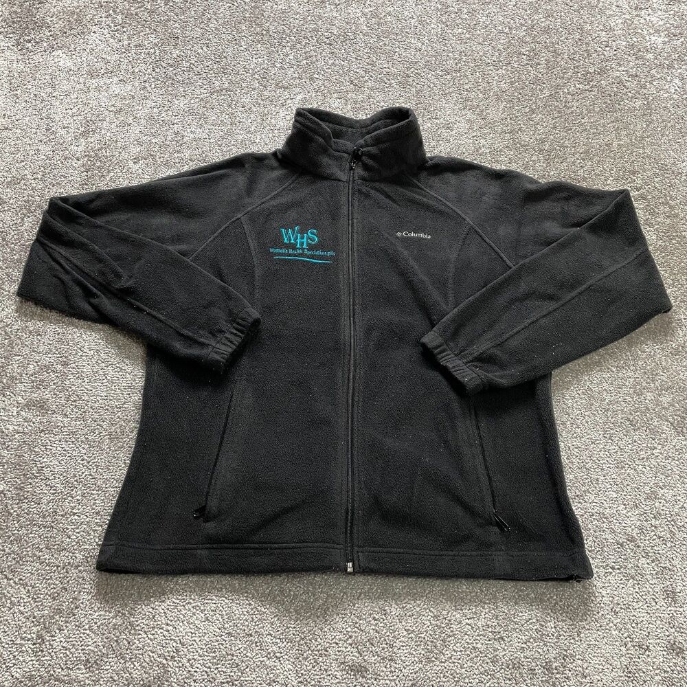 Columbia Jacket Womens XL Dark Gray Full Zip Fleece WHS Womens Health Specialits
